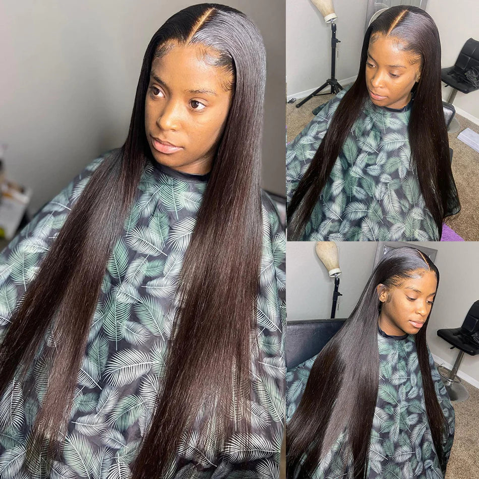 Long Straight Hair 3 Bundles With 4x4 Lace Closure 100% Virgin Human Hair-Zlike