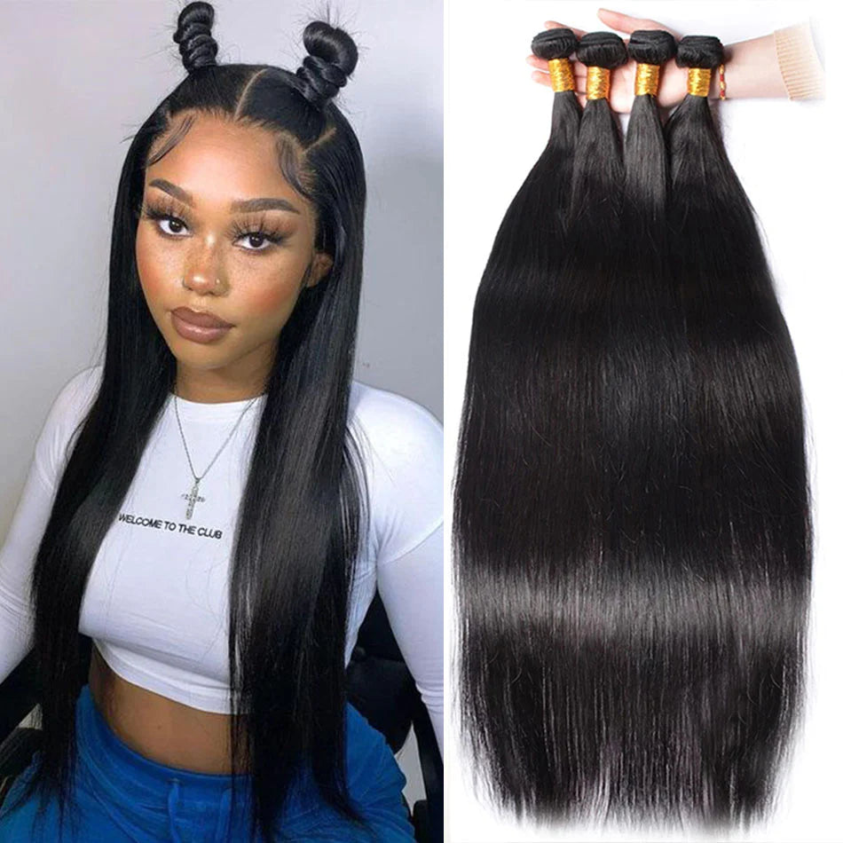 Straight Virgin Bundles 4Pcs