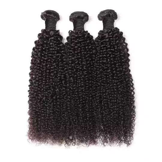 Curly Hair 3 Bundles with 13x4 Lace Frontal 100% Virgin Human Hair Soft Shiny Wave Hair-Zlike