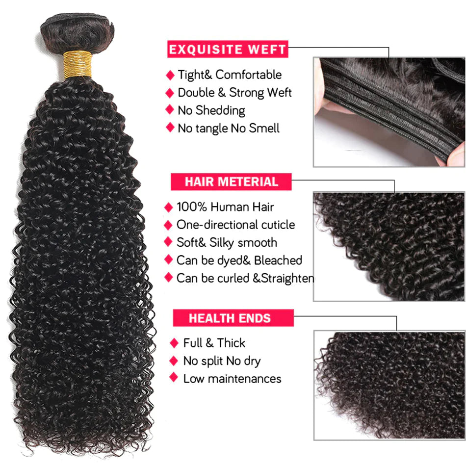 Unprocessed Human Hair Jerry Curl Weave 3 Bundles Deal-Zlike