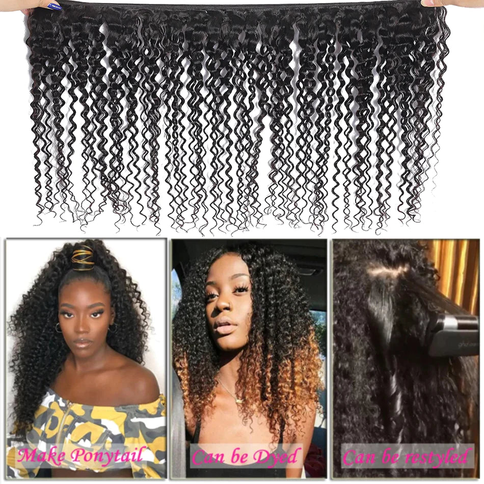 Unprocessed Human Hair Jerry Curl Weave 3 Bundles Deal-Zlike