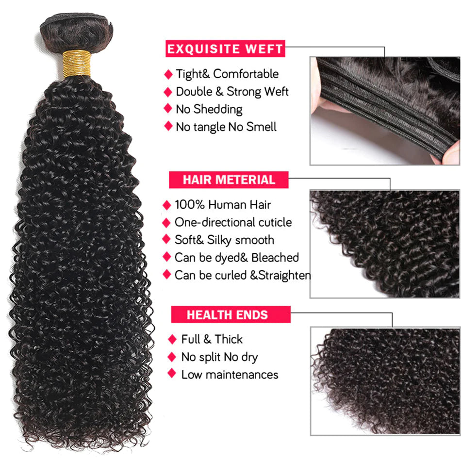 Unprocessed Human Hair Jerry Curl Weave 4 Bundles Deal-Zlike