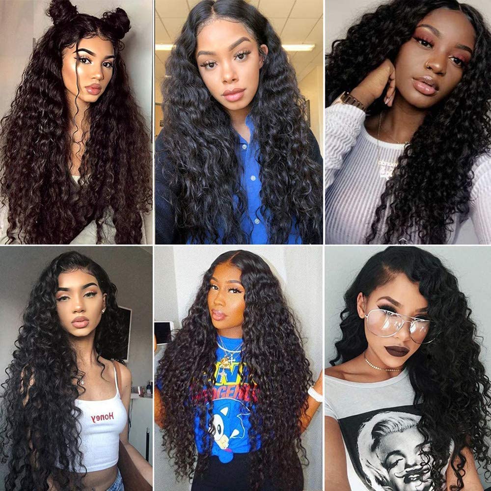 Water Wave Hair 3 Bundles with 13x4 Lace Frontal 100% Virgin Human Hair on Sale-Zlike