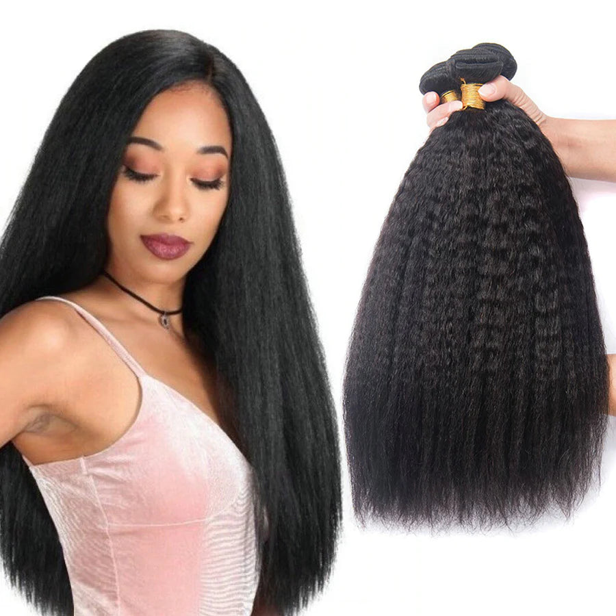 9A Unprocessed Human Yaki Straight Weave 3 Bundles Deal