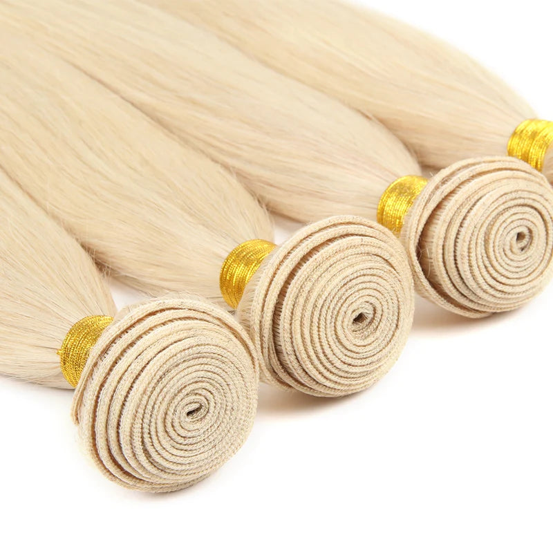 613 Blonde Silky Straight Human Hair 4 Bundles-Aaliweya