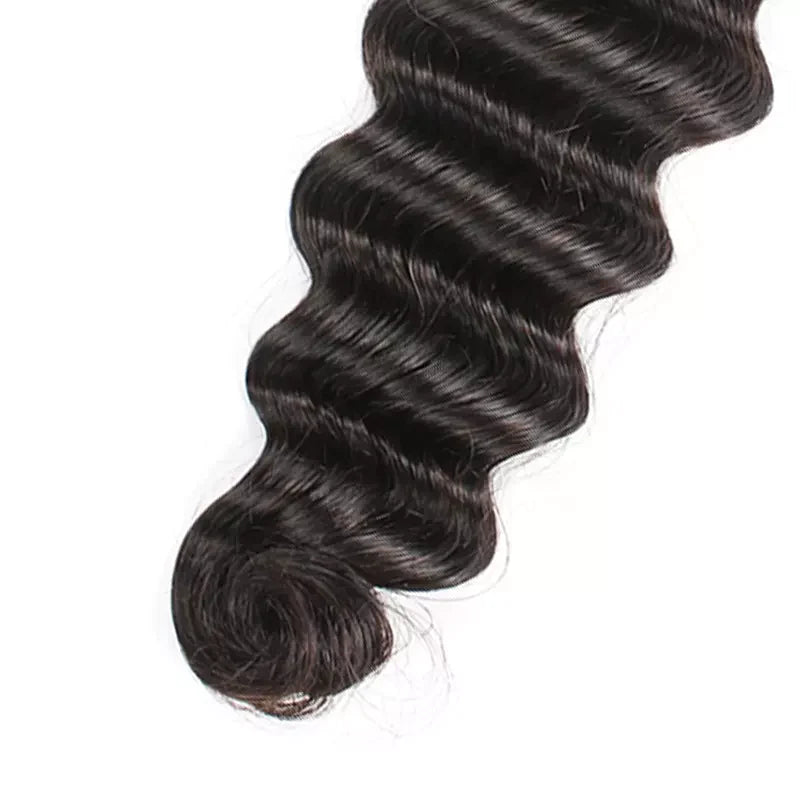 Loose Deep Wave Bundles 3Bundles Natural Black Hair Extensions-Zlikee